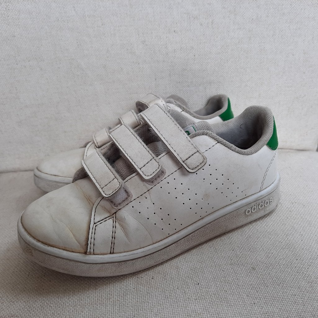 Adidas sneakers ADVANTAGE wit groen met klittenband maat 30, Adidas, Jongen of Meisje, Ophalen of Verzenden, Zo goed als nieuw