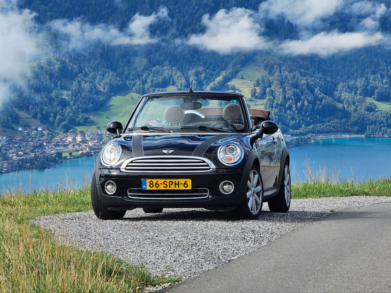 Mini Cabrio 1.6 cooper chili 120pk 2009 Zwart, Auto's, 4 cilinders, Cabriolet, 4 stoelen, Leder