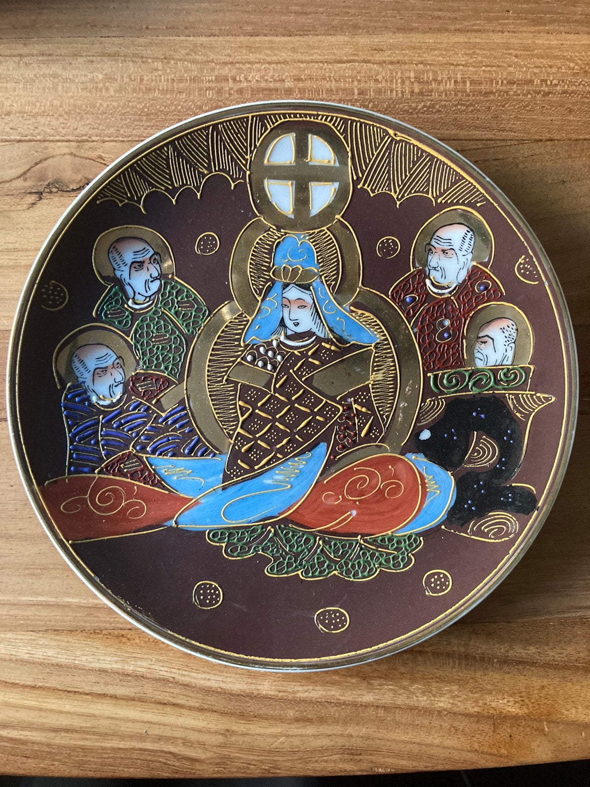 Vintage Japans Satsuma bord, Ophalen