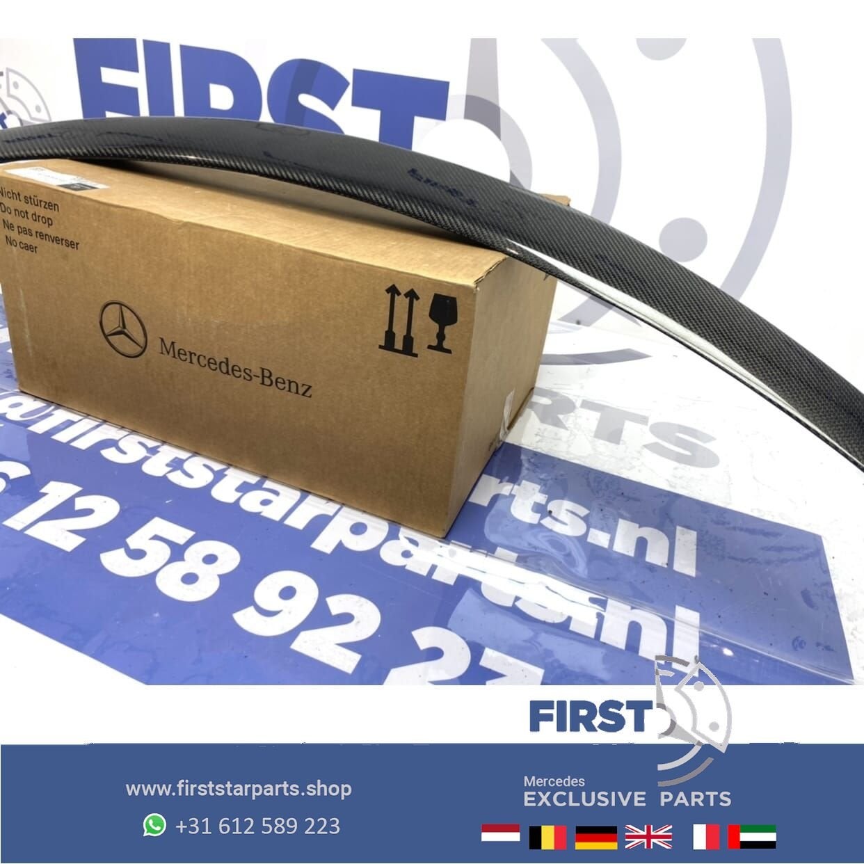 W205 C63 S AMG CARBON SPOILER KOFFERBAK C KLASSE 63 2014-202, Gebruikt, Ophalen of Verzenden, -, -
