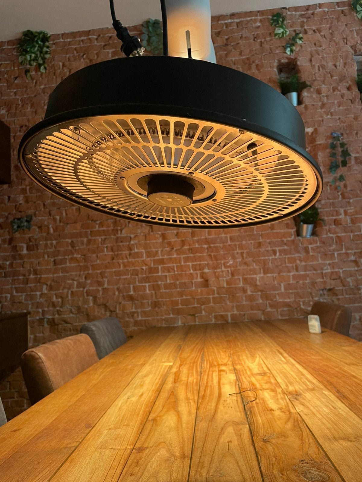 Eurom Sail 1500W hangende terrasverwarmer – zwart, Ophalen of Verzenden, Zo goed als nieuw, Plafond