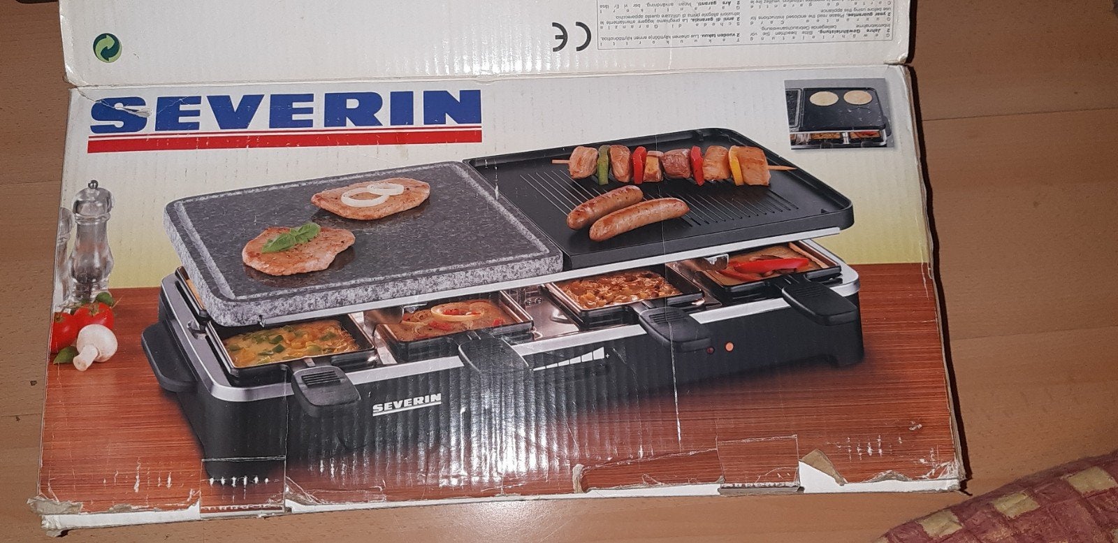 Severin raclette partygrill met natuurlijke grillsteen, Ophalen of Verzenden, 4 t/m 7 personen
