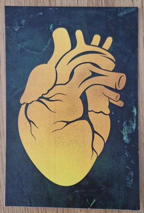 Menselijke Anatomie 2 hart Ansichtkaart, Verzenden, 1980 tot heden, Ongelopen, Overige thema's