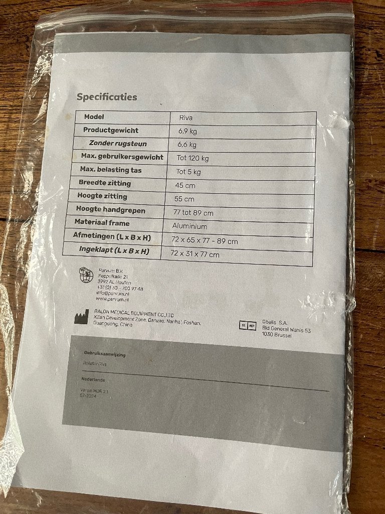 Rollator, Ophalen, Opvouwbaar, Zo goed als nieuw