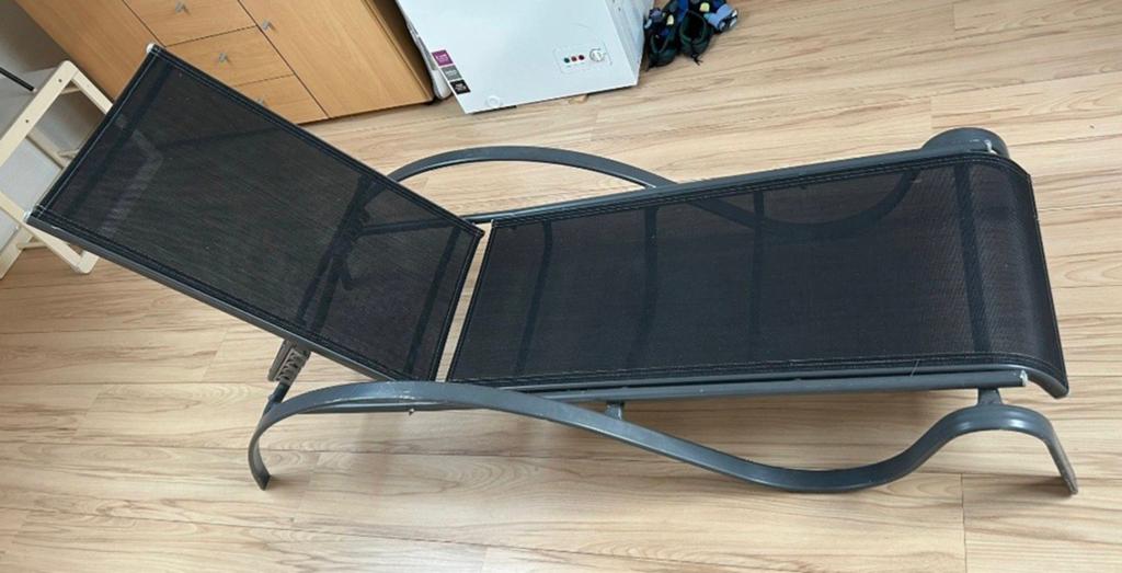 Verstelbaar ligbed - 5 standen, Tuin en Terras, Ligbedden, Gebruikt, Aluminium, Verstelbaar, Ophalen of Verzenden