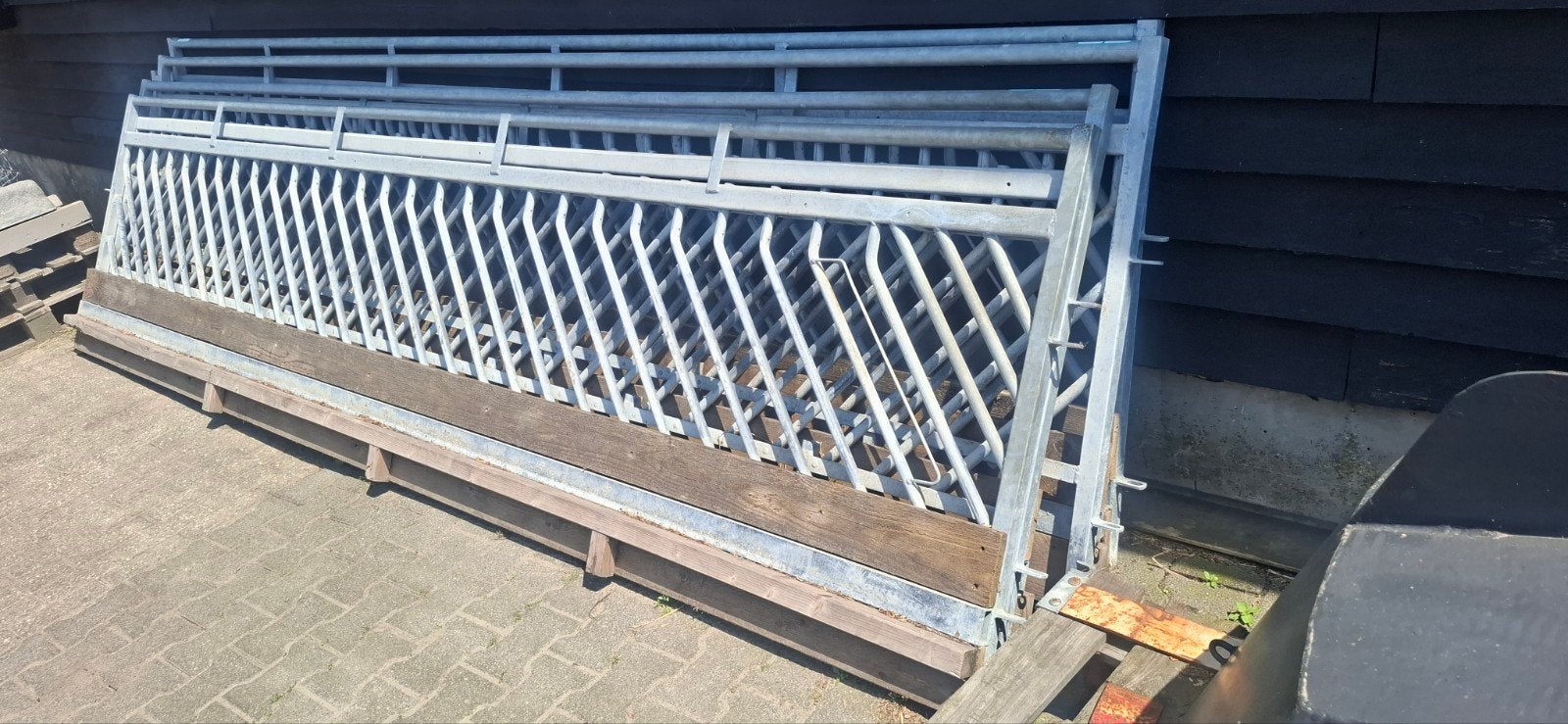 4 diagonale voerhekken voor schapen, Dieren en Toebehoren, Schapen, Geiten en Varkens