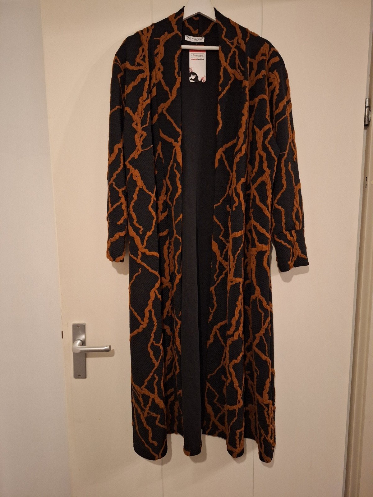 Magna Fashion Lang Vest Zwart/Bruin - Maat 52/54 (EU), Ophalen of Verzenden