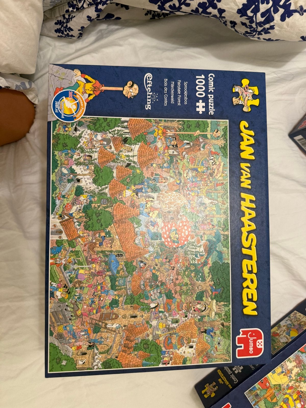 Jan van Haasteren Efteling Sprookjesbos 1000 stukjes, Ophalen of Verzenden, 500 t/m 1500 stukjes, Zo goed als nieuw, Legpuzzel