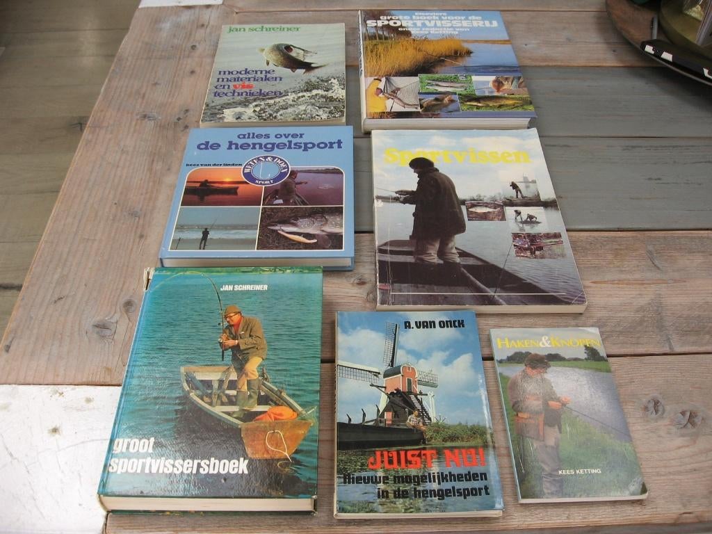 Diverse Hengelsport boeken oa Jan Schreiner, Watersport en Boten, Hengelsport | Algemeen, Ophalen of Verzenden, Gebruikt, Boek of Tijdschrift