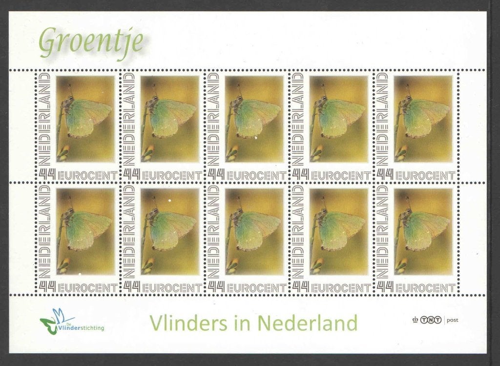 Postzegels Vlinders in Nederland: Groentje, Postzegels en Munten, Ophalen of Verzenden, Na 1940, Postfris