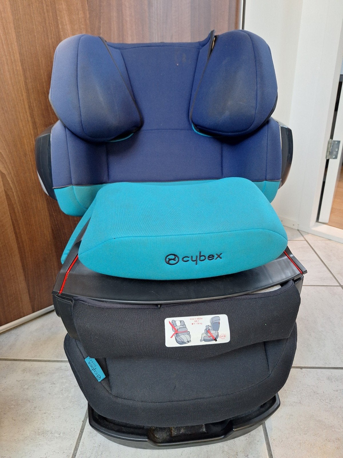 Cybex 1-2-3 Autostoel - Blauw/Turquoise, Zijbescherming, 9 t/m 36 kg, Ophalen, Overige merken