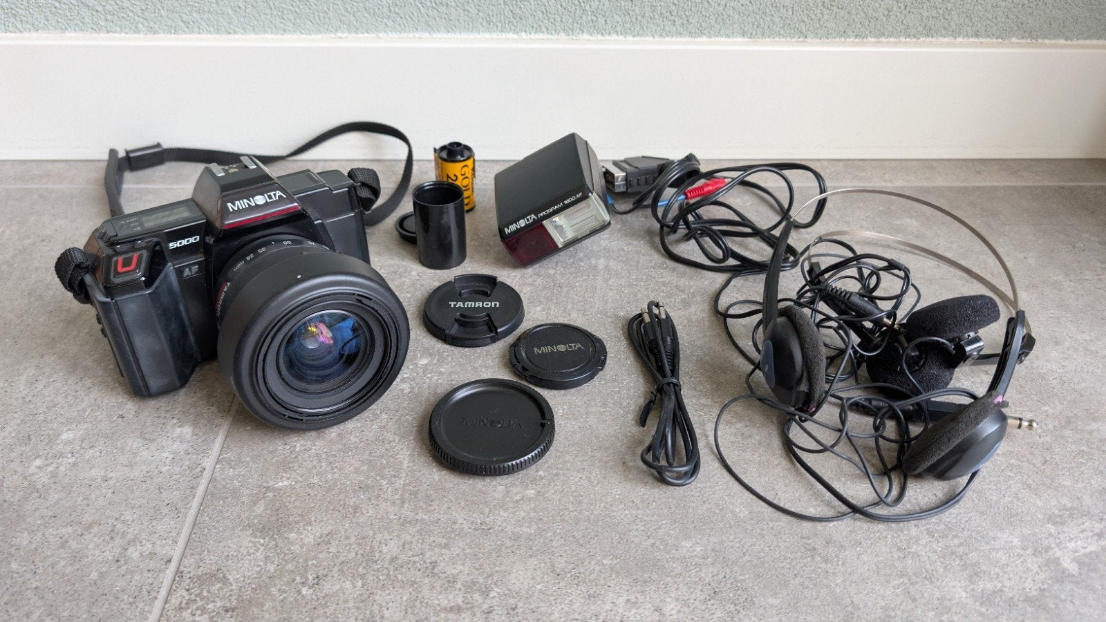 Minolta 5000 spiegelreflexcamera met Tamron lens, Audio, Tv en Foto, Fotocamera's Analoog, Ophalen of Verzenden, Gebruikt, Spiegelreflex