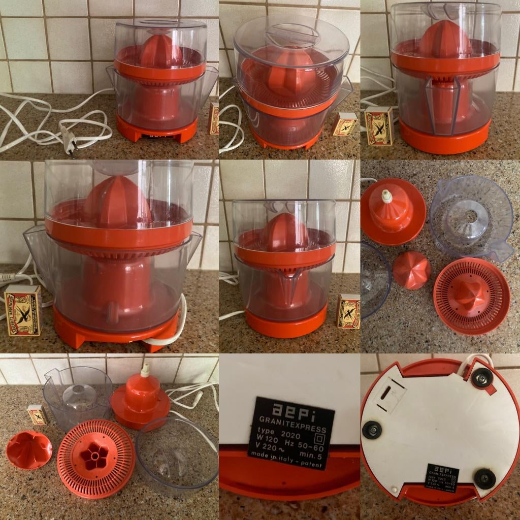 Oranje vintage citruspers sinaasappelpers sinasappelpers, Overige typen, Kunststof, Ophalen of Verzenden, Zo goed als nieuw