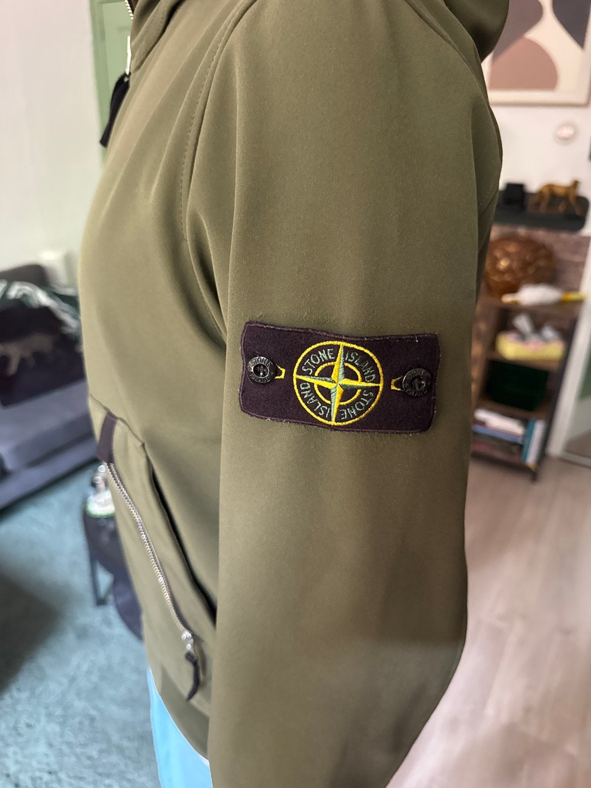 Stone Island Light Soft Shell-R Jas - Maat L, Ophalen of Verzenden, Zo goed als nieuw, Overige maten, Groen