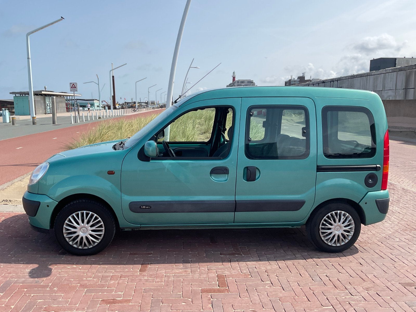 Renault Kangoo 1.6 16V 70KW 2004 Groen, 49 €/maand, Origineel Nederlands, Handgeschakeld, Kangoo