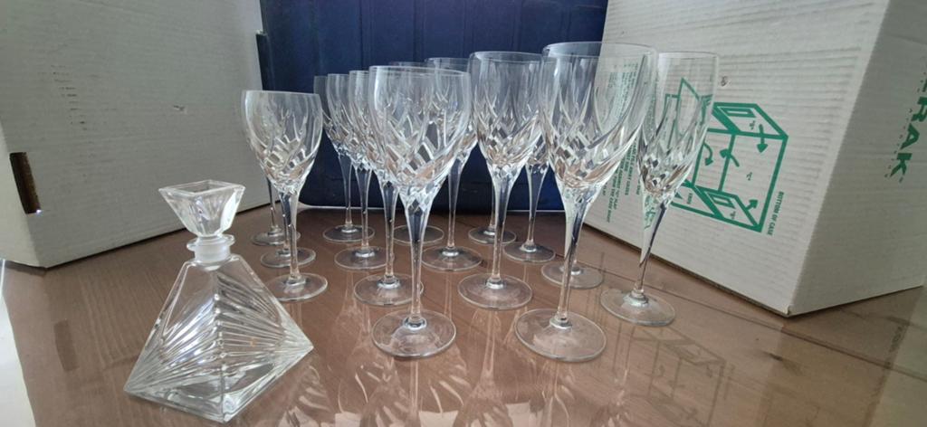 Kristal glazen, Huis en Inrichting, Ophalen, Glas of Glazen, Nieuw, Glas
