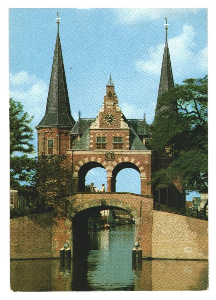 37369 Sneek waterpoort 1969 Gelopen met postzegel