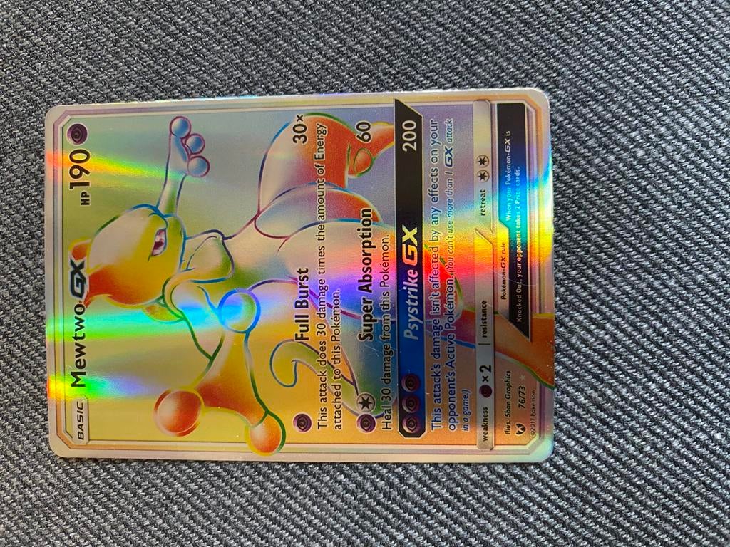 Pokemonkaart mewtwo GX, Ophalen, Zo goed als nieuw