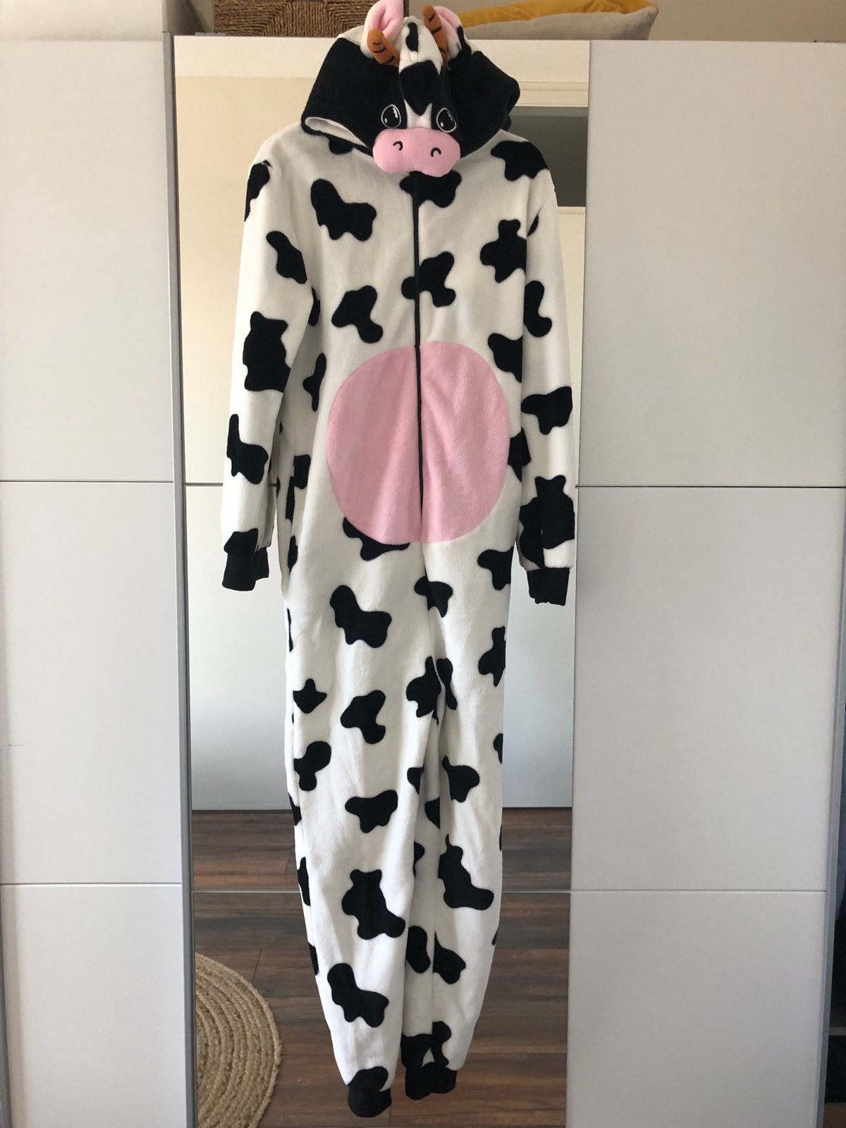 Koe Onesie - Zo goed als nieuw - Maat XS-S/M-L, Verzenden, Zo goed als nieuw, Maat 38/40 (M), Carnaval