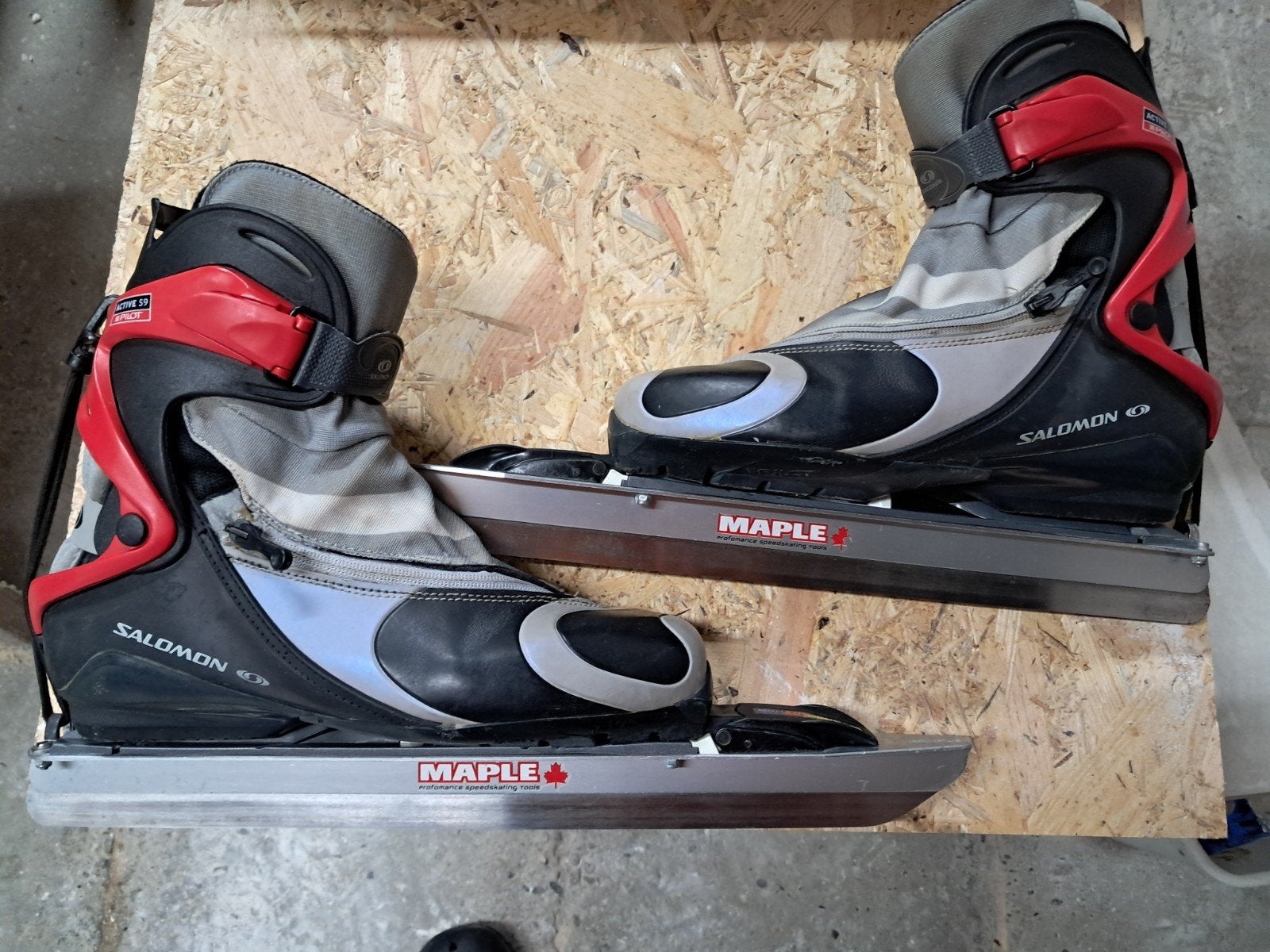 salomon klunschaatsen mt43, Klapschaats, Gebruikt, Noren, Ophalen