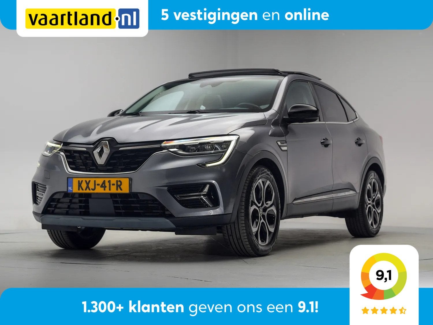 Renault Arkana 1.6 E-Tech Hybrid 145 Intens Aut. [ Panorama, Auto's, Gebruikt, Leder, Bedrijf, Hybride Elektrisch/Benzine