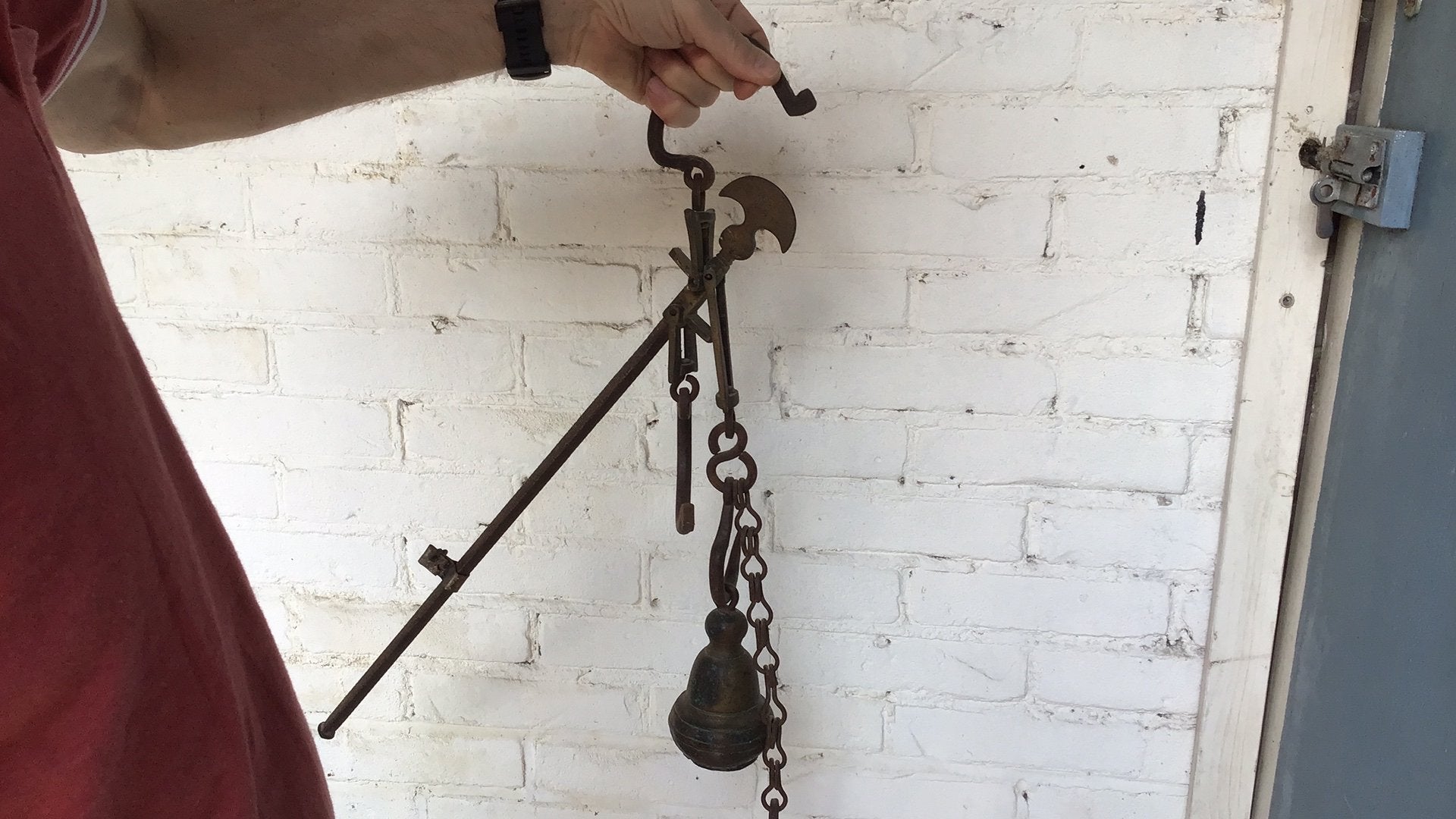 Authentieke antieke weegschaal, unster, Antiek en Kunst, Antiek | Gereedschap en Instrumenten, Ophalen