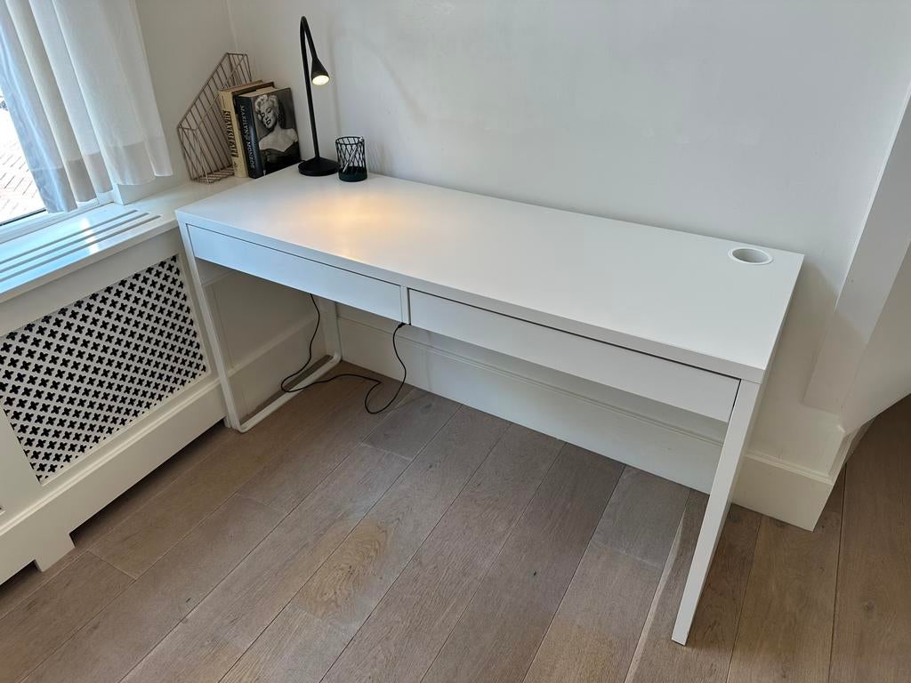 IKEA (computer) bureau, wit met lades 50x142x75, Ophalen, Zo goed als nieuw