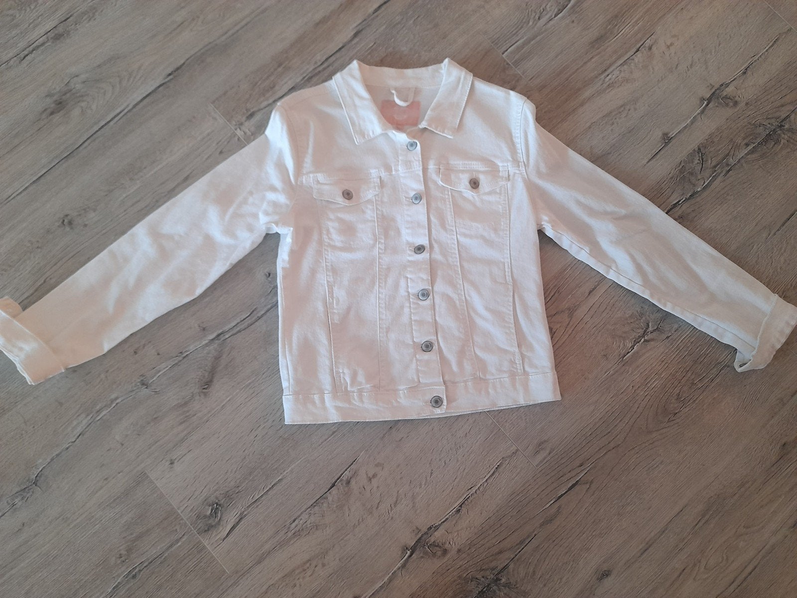 Nieuw wit spijkerjasje maat M, Ophalen of Verzenden, Nieuw, Maat 38/40 (M), Wit