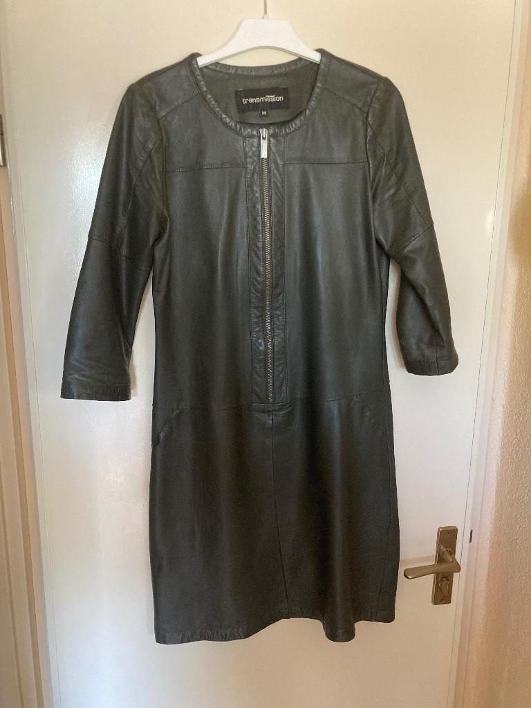 Leren jurk met 3 kwart mouw, Maat 38/40 (M), Ophalen of Verzenden, Zo goed als nieuw, Boven de knie