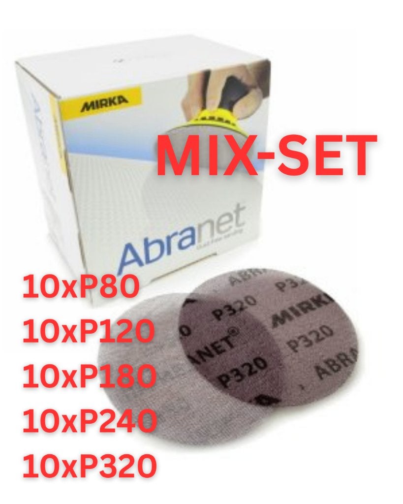 Mirka Abranet schuurschijven P80/120/180/240/320 150mm MIX, Verzenden