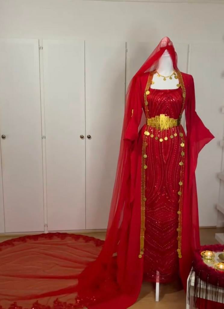 Hennah jurk, Kleding | Dames, Ophalen of Verzenden, Nieuw, Rood