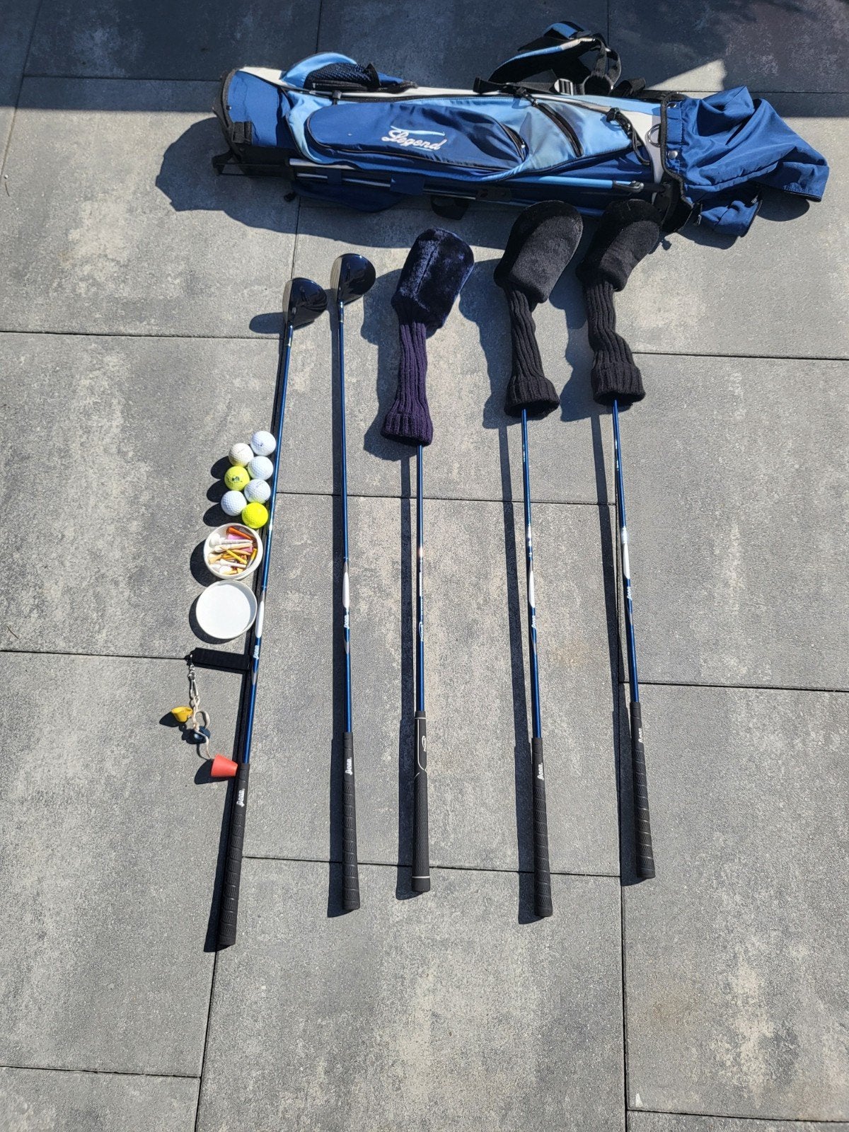 Complete golfset Legend met tas, clubs, ballen en tees, Ophalen of Verzenden, Zo goed als nieuw, Set