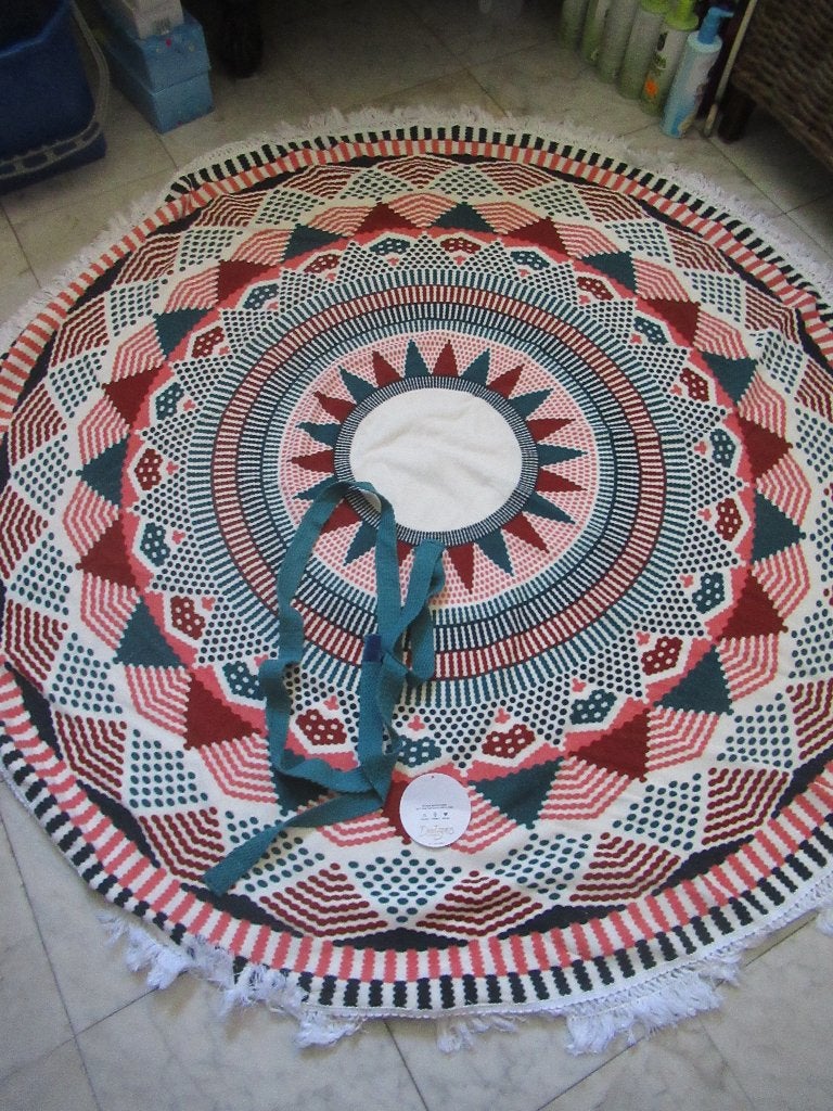 Doutzen's Stories - ROUND BEACHTOWEL +DRAAGKOORD/strandlaken, Ophalen of Verzenden, Nieuw, Overige kleuren, Handdoek