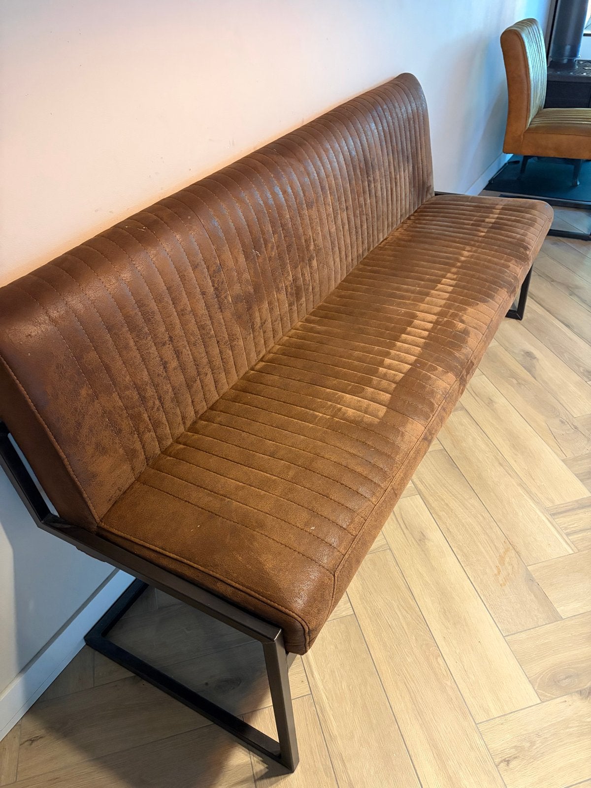 Eetbank en 3 eetkamerstoelen - Gebruikt, Ophalen, Gebruikt
