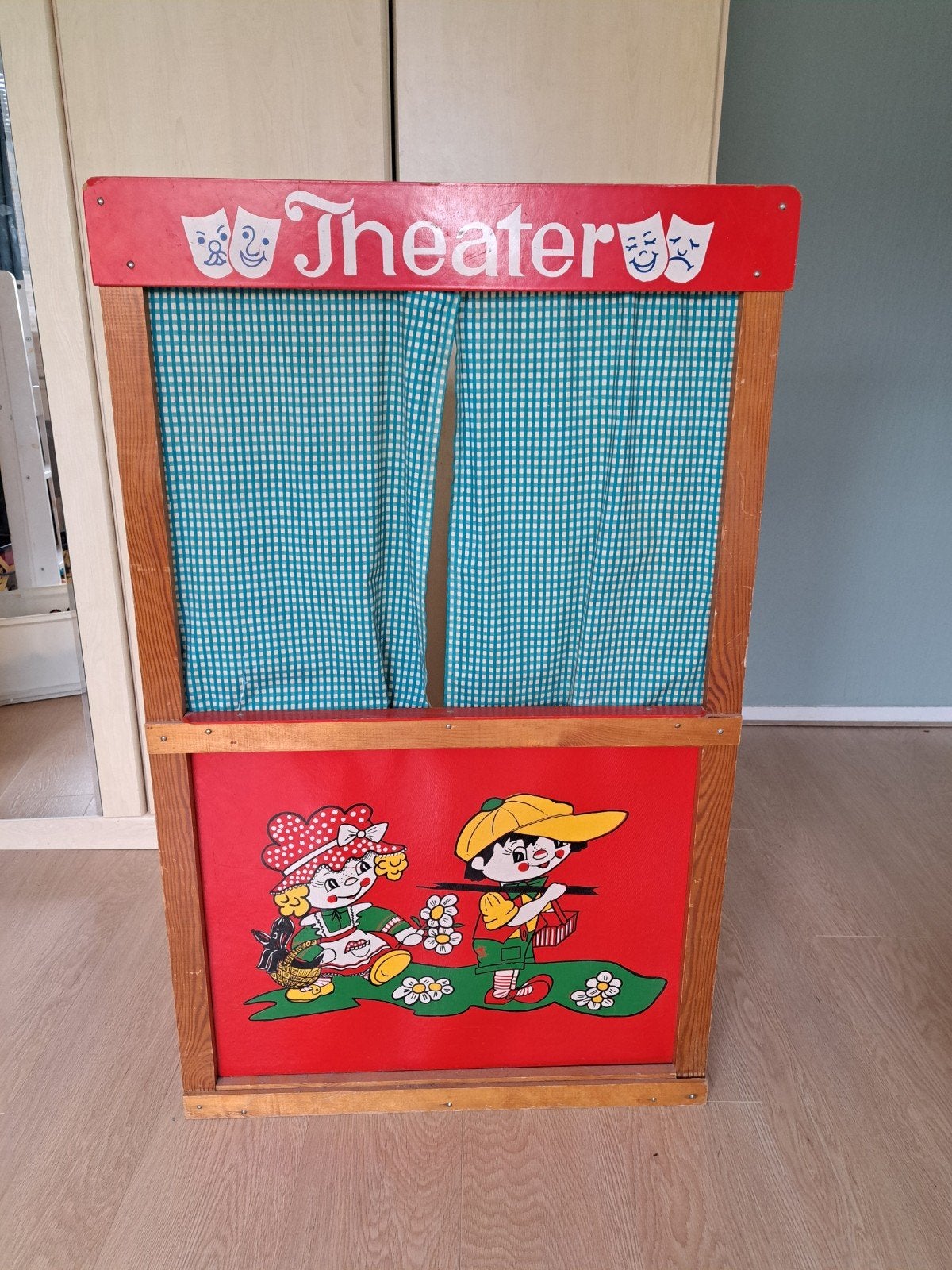 Vintage Poppentheater / Poppenkast met Handpo, Ophalen, Gebruikt, Overige typen