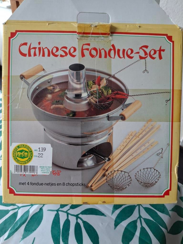 Nieuwe Chinese Fondue-Set - Compleet in Doos!, Ophalen, Nieuw, Brander, Fondueset