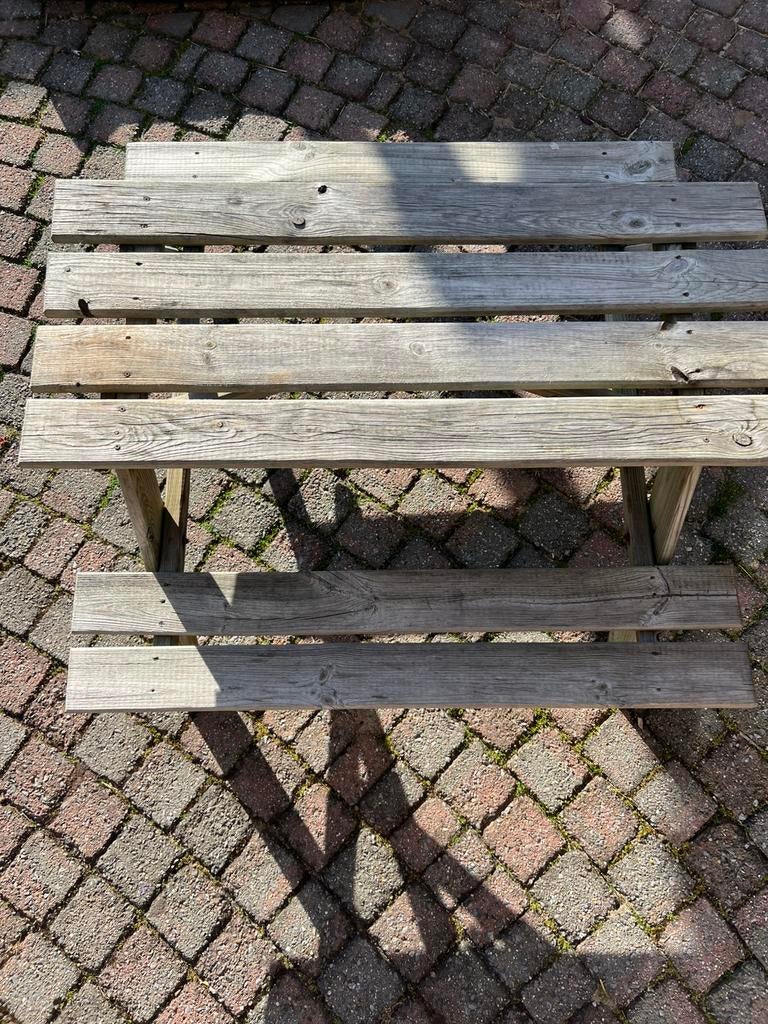 Houten picknick tafel, Ophalen of Verzenden, Zo goed als nieuw, Rechthoekig, Hout