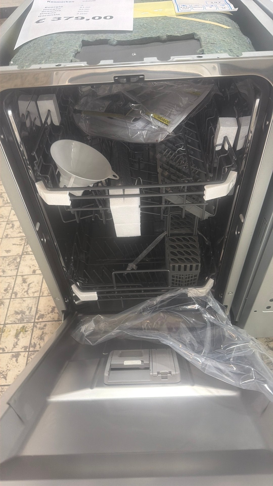 Gorenje 45 cm vaatwasser half geïntrigeerd nieuw inbouw, Ophalen, Gorenje, Inbouw, Minder dan 45 cm