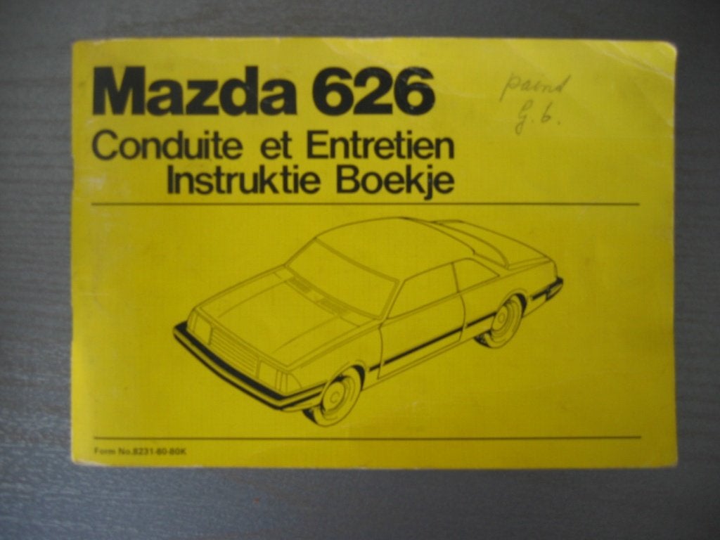B290 Autoboek Instruktieboekje oldtimer Mazda 626 Instruktie, Ophalen of Verzenden