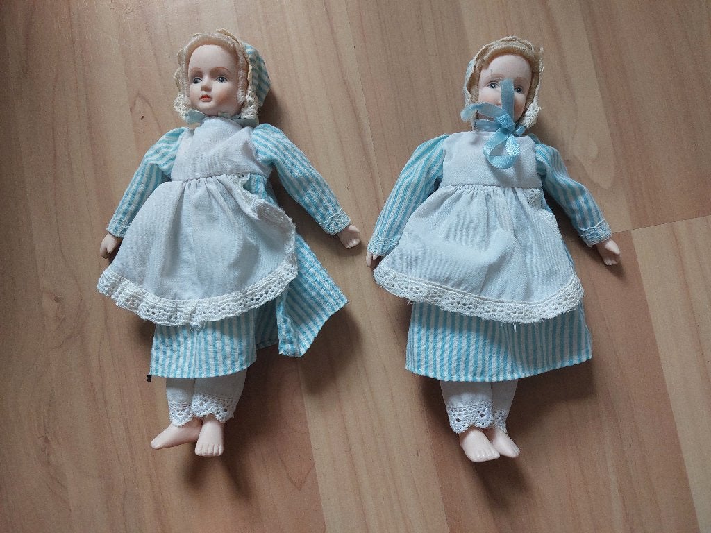 2 Miniatuur porseleinen poppen, Ophalen of Verzenden, Zo goed als nieuw, Pop