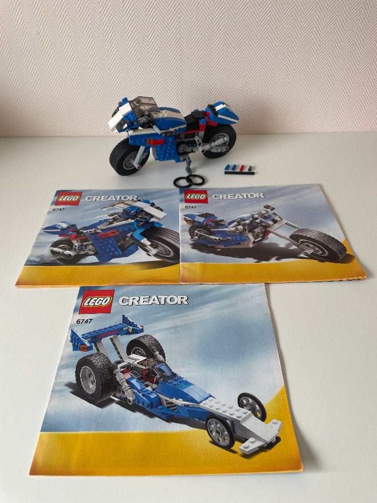 Lego Creator 3-in-1 Racemotor (6747), Lego, Ophalen of Verzenden, Zo goed als nieuw, Inclusief instructies