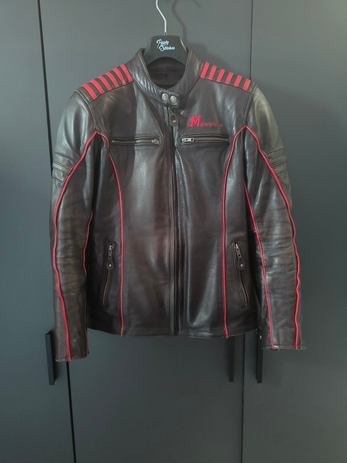 Leren motorjas dames M/L, Rusty Stitches, Jas | leer, Ophalen of Verzenden, Dames