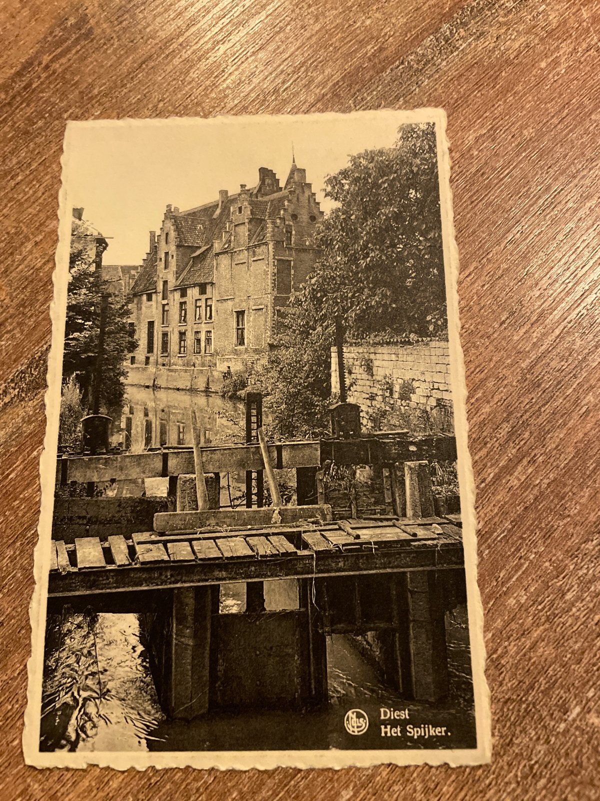 Oude Postkaart Diest - Het Spijker - Café Casino, Ophalen of Verzenden, 1920 tot 1940, Ongelopen, Vlaams-Brabant