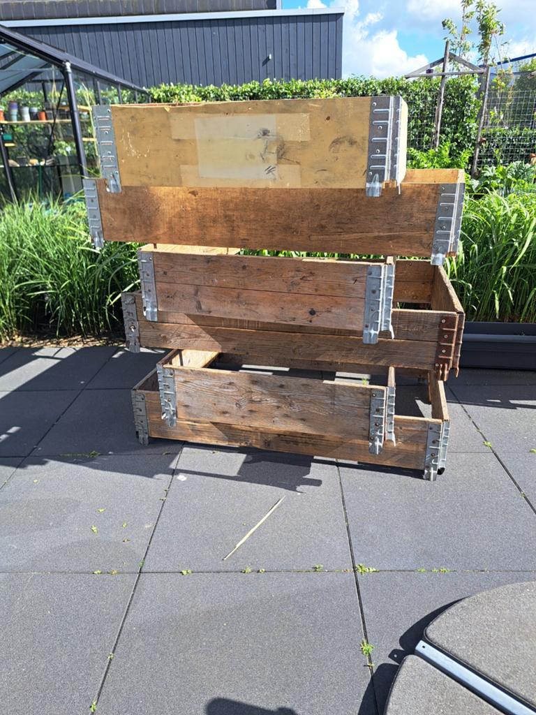 Pellet randen, moestuinbakken 120x80x20cm, Ophalen of Verzenden, Gebruikt, Hout, Overige typen