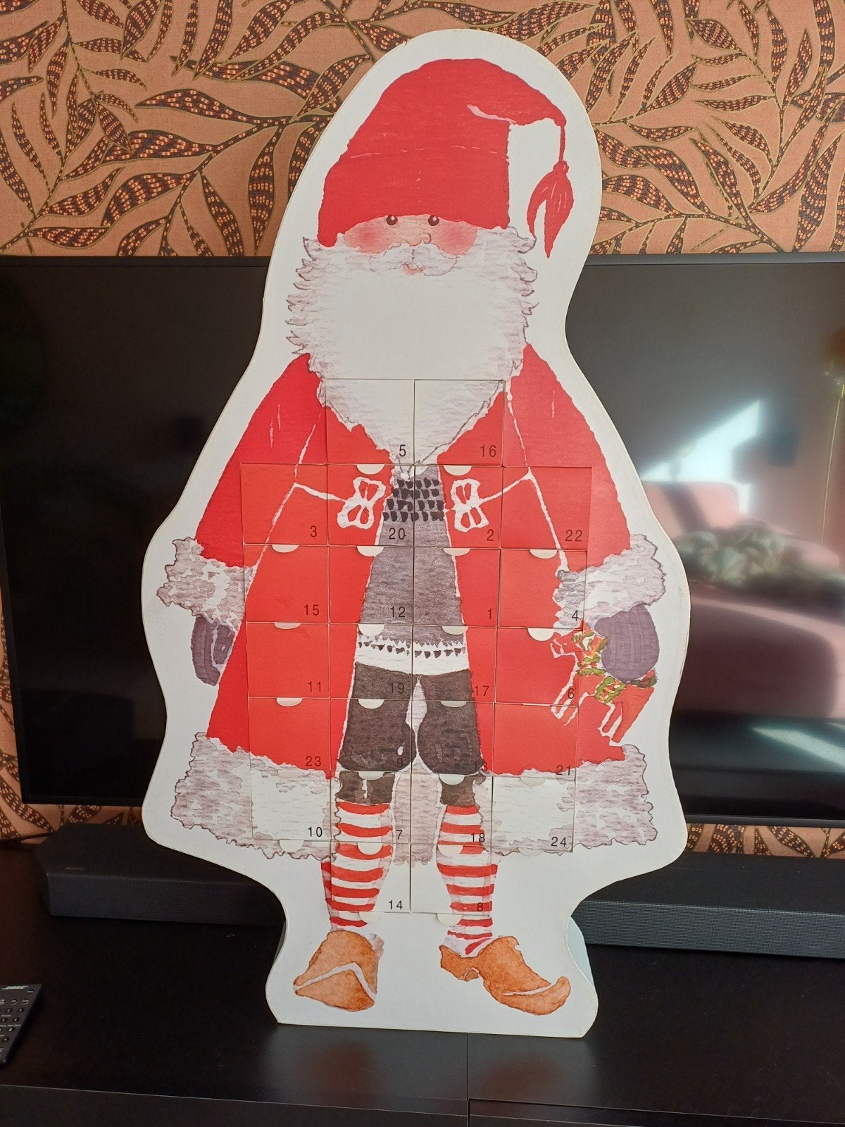 XXL adventkalender kerstman rood en wit, Diversen, Ophalen, Gebruikt