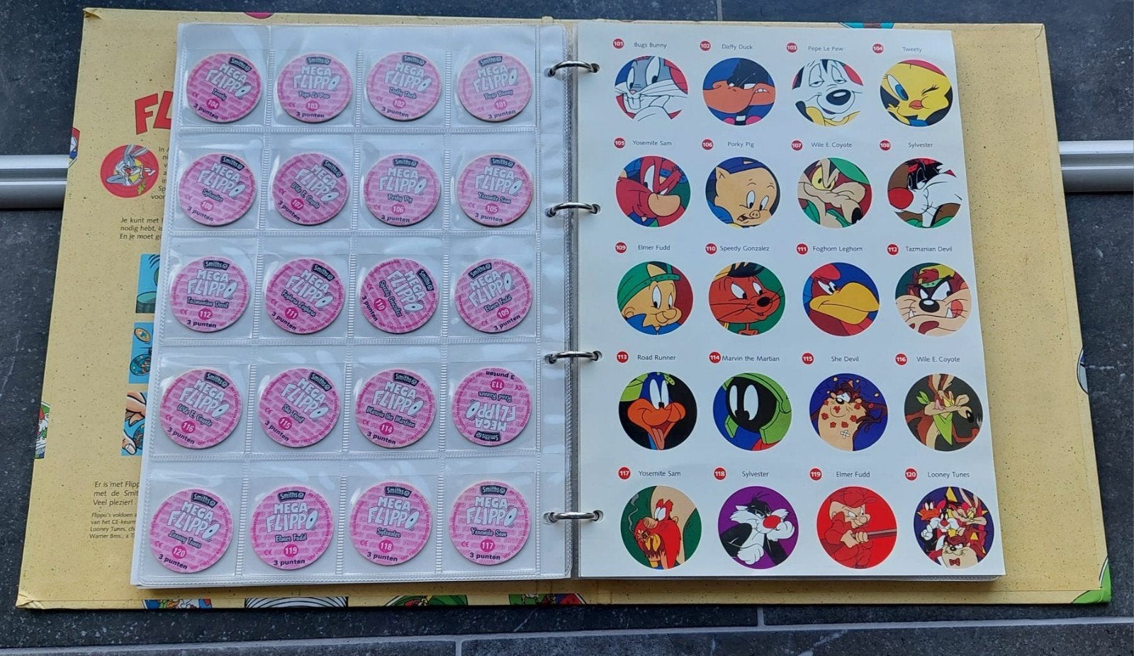 Complete set Mega flippo's 101-120, Ophalen of Verzenden, Mega, Verzameling