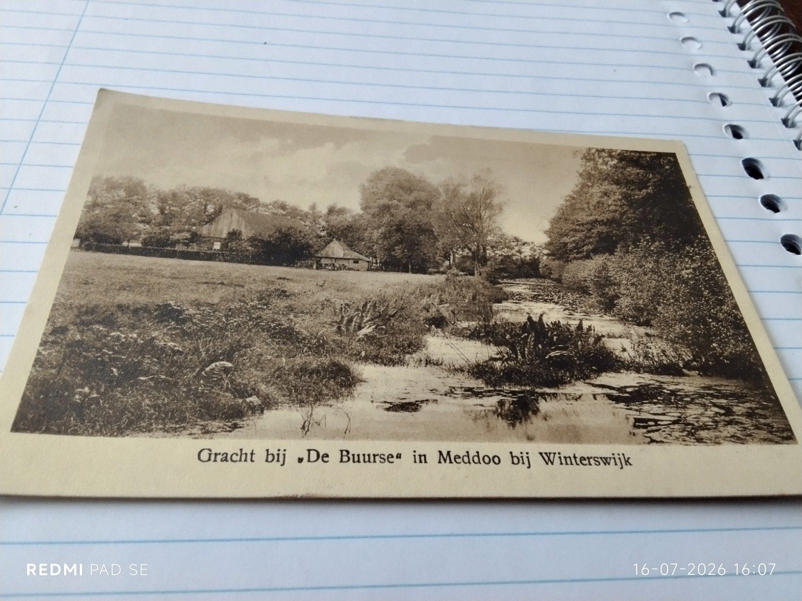 Oude ansichtkaart Gracht bij De Buurse in Meddo Winterswijk, Ophalen of Verzenden, Voor 1920, Ongelopen, Gelderland
