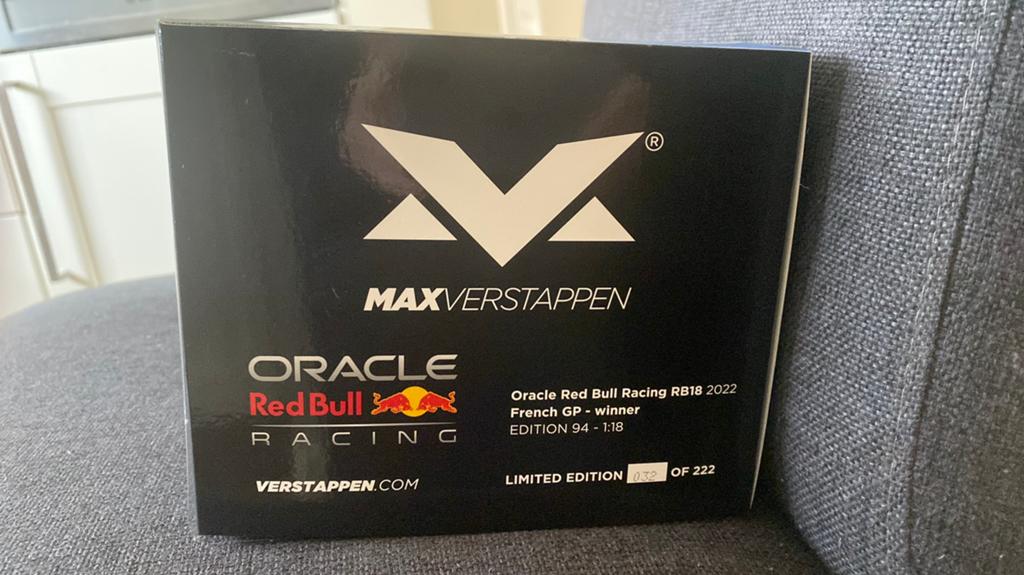 Max verstappen minichamps 1:18 French Winner NIEUW, Ophalen of Verzenden, Nieuw, Formule 1