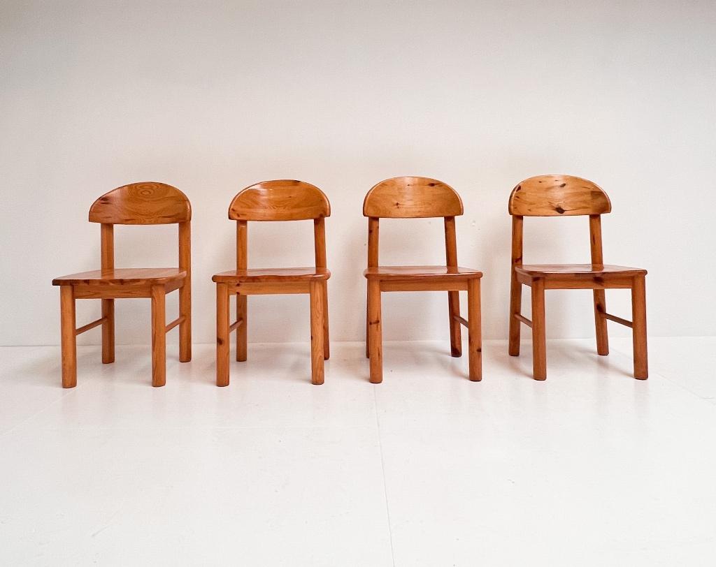 Set van 4 eetkamerstoelen van Rainer Daumiller, 1970's, Gebruikt, Bruin, Rainer Daumiller, Design