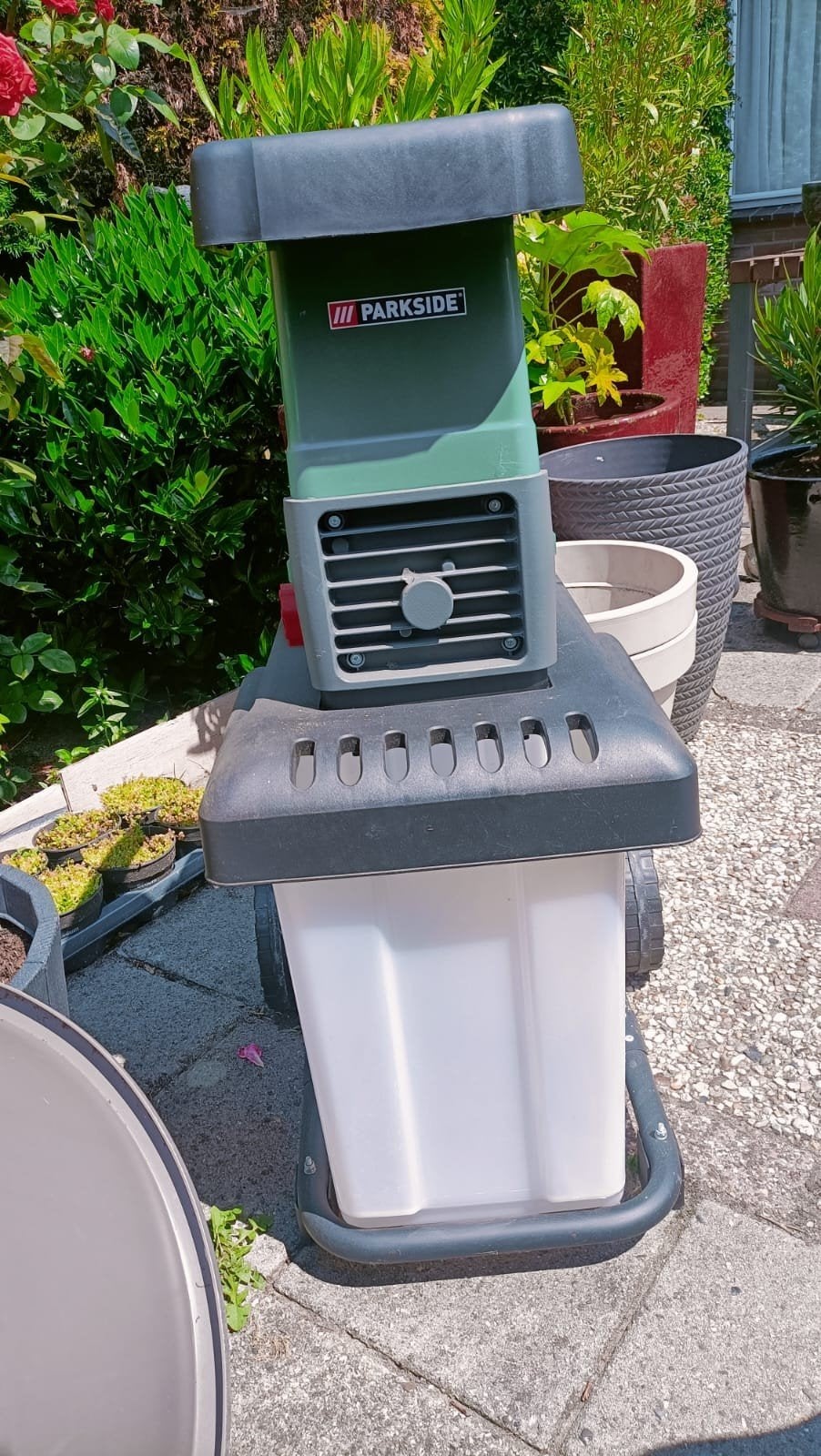 Parkside Hakselaar - Zo goed als nieuw, Tuin en Terras, Hakselaars, Ophalen of Verzenden, Met opvangbak, Elektrisch, Parkside